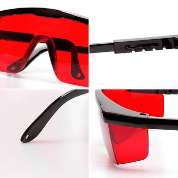 Huepar Sarkanu Lāzera Uzlabošanas Brilles Regulējams Lāzera Drošības Brilles Aizsardzībai Briļļu Pāri Līnija Rotācijas Aizsardzības Brilles
