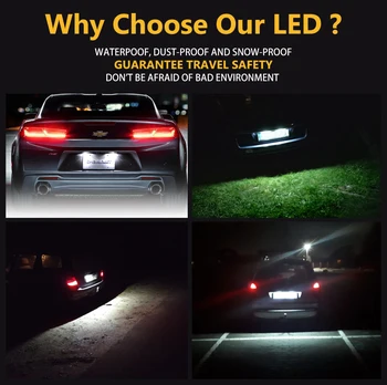 Par Chevrolet Malibu Camaro Volt Kobalta Auto LED Licences Numura zīmes Apgaismojuma Lampas 12V White 6500K Auto Piederumi