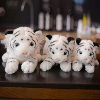 Radošās imitācijas Tiger Plīša rotaļlietas lelle cute lelle, lelle white tiger spilvens, bērnu dzimšanas dienas dāvanu meitenītei
