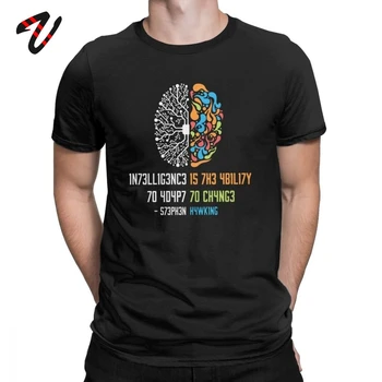 Kokvilnas T-Veida Krekls Izlūkošanas Vīriešu T Krekls Inteliģence Ir Spēja Pielāgoties Pārmaiņām Vintage Zinātnes Saukli T-Krekls
