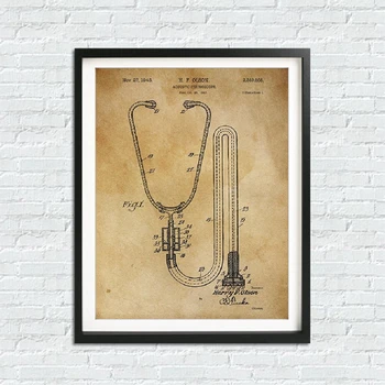 Vintage Medicīnas Iekārtu, Patentu Projektu Plakāti Un Izdrukas Zāles Sienas Mākslas Audekls Gleznošanai Ārsts Dāvanu Klīnika Dekori