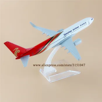 Sakausējuma Metāla Gaisa Ķīna Shenzhen Airlines B737 Lidmašīnas Modeļa Boeing 737 Airways Lidmašīna Modelis Stāvēt Gaisa Bērniem Dāvanas 16cm