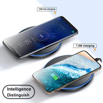 FDGAO 15W Ātri Qi Bezvadu Lādētājs Samsung S10 S20 Huawei P40 Pro Xiaomi Mi 10 iPhone 11 SE 2 XS Max XR 10W Lādēšanas Paliktņa