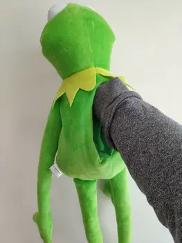 60cm Liela Muppet Show Plīša Dzīvnieku Rotaļlietas, Plīša Pildījumu Varde Lelle Plīša Kermit Frog Roku Leļļu Muti Pārvietojas
