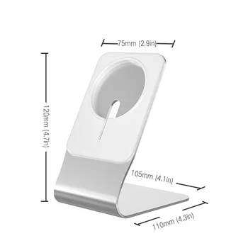Magnētiskā Tālrunis Drošu Turētājs Iphone 12 Pro Max 12 Mini Magnētisko Bezvadu Lādētājs Statīvs Turētājs Apturēšanu Galda Oficiālais Stends