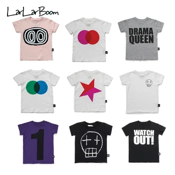 LarLarBoom Bērnu T-krekls 2019 Jauno Vasaras Īsām Piedurknēm Drukāt Bērniem Top Tīsas Bērnu Tērpu Modes Zēni Meitenes T-krekli
