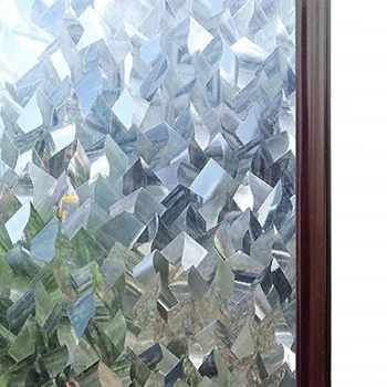 Tonēti Privātuma Window Films 3D Crystal Lāstekas, Uzlīmes Bez Līmes Statiskā Piekļauties Stikls Logu Plēves, Vannas istabu pašlīmējošās Plēves