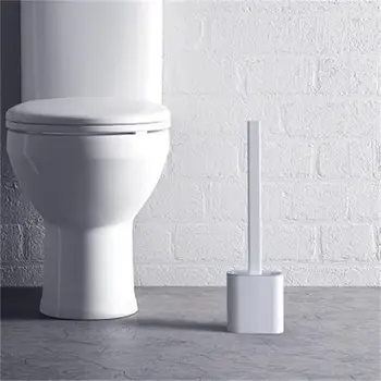 Pie sienas tualetes birste ar rokturi silikona nav miris beigās tīrīšanas komplekts tualetes tualetes tualetes birste sadzīves strupceļā artefakts