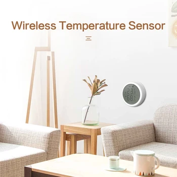 Termometru, higrometru, Ciparu LCD displejs Termometrs Iekštelpu Āra Bezvadu Sensoru Temperatūras un Mitruma Monitoru, Tālvadības pults