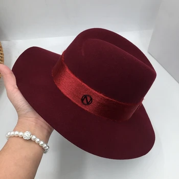 2020 jaunas ziemas vilnas cepure vīriešiem un sievietēm homburg socialite grupa uzskatīja, Panamas cepure, ar 3 lentītēm par brīvu daudz krāsu, fedoras