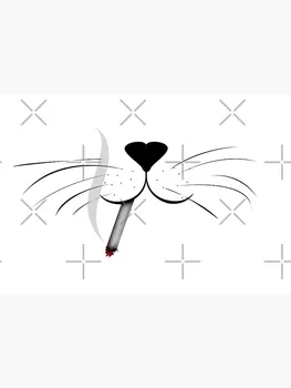 Funny Kaķis smēķē Maska Sejas Maska Sejas Filtru Kabatas Drāniņu Atkārtoti Mazgājams
