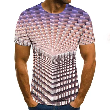 2020. gada Vasaras T krekls Vīriešiem Streetwear O Apkakli, Īsām Piedurknēm t-veida Topi Punk Stila Vīriešu Apģērbu Gadījuma 3D Drukas Tshirt