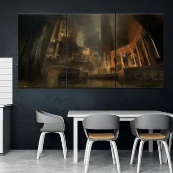 Mājas Dekori Moduļu Audekls Attēlu 3 Gabals Dishonored 2 SPĒLES Mākslas Gleznu Plakātu Sienas Mājas Kanvas Glezna Vairumtirdzniecība