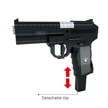 AUSINI Celtniecības Bloki Ieroci Rotaļlietas Bērniem Magnum Revolvera Mausers Pistole Desert Eagle Dizaina Ieroci Armijas Militāro Modelis Ķieģeļu