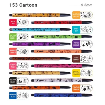 12pcs Karikatūra Lodīšu pildspalvu komplekts 0.5 mm Lodīšu 2 Luminiscences 10 Spilgtas Krāsas Rullīti Ballpen Zīmēšanas Bērni Dāvana Skolas F032