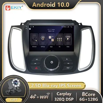 EKIY 4G LTE un IPS DSP Android 10 6G+128G Autoradio Ford Kugas 2 Escape 3 2012-2019 Auto Radio Multimediju Video Atskaņotājs Nē 2 din