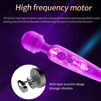 10 Ātruma AV Stick Magic Stick Klitora Stimulators Pieaugušajiem G Spot Massager Erotiska Vibratori Sexy Clit Vibrators Sievietes Seksa Rotaļlietu Veikals