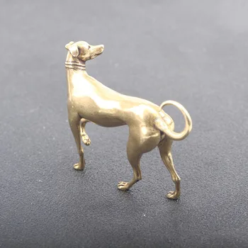Vara Ķīniešu Zodiaka Dzīvnieku Suns Statuja, Mazi Rotājumi Cietā Misiņa Gudrs Laimīgs, Suņi Miniatūras Statuetes Office Desktop Ornaments