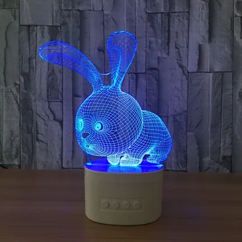 Trusis 3D Mazā Nakts Gaismas Baby LED USB Galda lampa Krāsu Chang Bluetooth Skaļruņi gaismas Radošo Atmospheree nakts gaisma