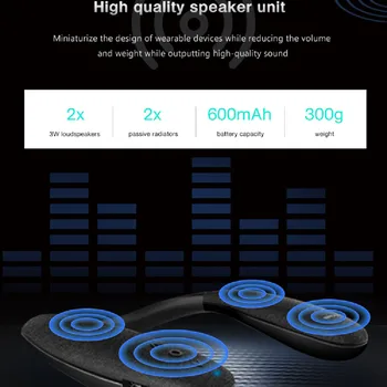 AIKSWE Bluetooth 5.0 Kakla-Uzstādīti Pārnēsājamie Bezvadu Bluetooth Skaļrunis Surround Stereo, Hands-Free Ar Mikrofonu, Lai Spēle