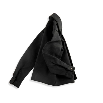 Noliktavā 1/6 vīriešu attēls drēbes krekla modeli, melna krekla apkakles spēcīgs karavīrs krekls 12 collu Rīcības attēls Piederumi