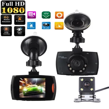 Automašīnas DVR Kamera G30 Full HD 1080P 170 Grādu Dashcam Video Reģistratori Automašīnām Nakts Redzamības G-Sensors Dash Cam Braukšanas diktofons