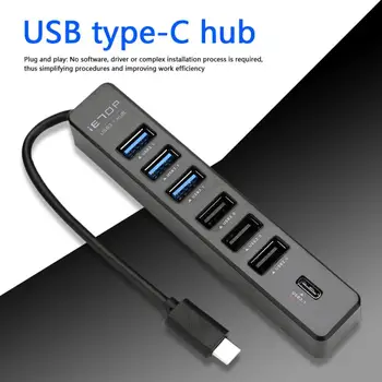 USB Hub 4/7 Ostas Expander Adapteri USB 3.0 Hub Multi USB Sadalītājs C Hab 3 Hub 3.0 Vairākas USB3.0 USB-Hub Par MacBook Portatīvo DATORU