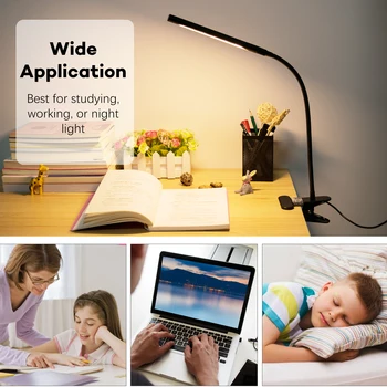 KEXIN 5W, USB Clip-On Galda Lampas 48 LED Elastīga Lasīšanas gaismas Regulējamas Galda Lampa