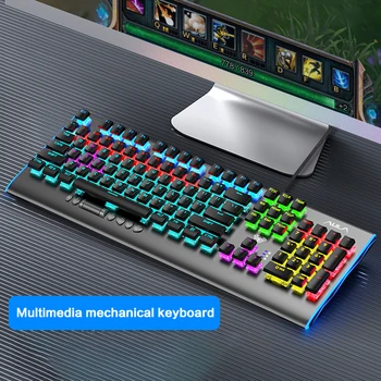 2020 Jaunu ierakstu AUAL F2099 mechanical gaming keyboard 104-atslēga spēļu klēpjdators, desktop multivides daudzfunkcionālo pogu tastatūru