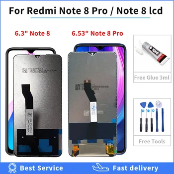 Testēti Displejs Xiaomi Redmi Piezīme 8 Pro LCD Ekrānu + Touch Digitizer Montāža Displejs Redmi Note8 8 Pro LCD