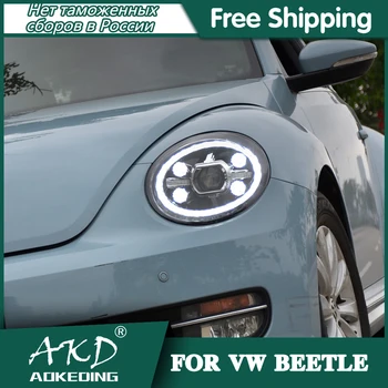 Priekšējie lukturi ar Automašīnu VW Beetle 2013. - 2020. gada vabole DRL Dienas Gaitas Gaismas Lukturi LED, Bi Ksenona Spuldzi Miglas lukturis Tuning Auto Aksesuāru