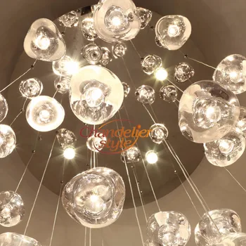 Mūsdienu Kristāla Lustras Apgaismojums LED Pendant dekors Gaismas Kristāla Bumbu Lustras, Kāpņu Cristal Lustra Mājas Apgaismojums