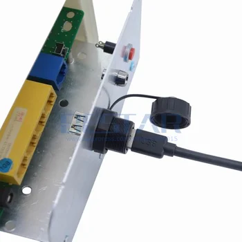 USB Female Ligzda Pievienojiet Panel Mount Adapteri M20 USB 3.0 Ūdensizturīgs Savienotājs IP68 pagarinātāju Paplašinātāju Ar Vāciņu