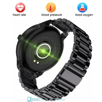 Nerūsējošā Tērauda Smart Skatīties Vīriešiem Vīriešu Smartwatch Elektronika Smart Clock Android, IOS Fitnesa Tracker Bluetooth Smart-skatīties