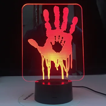 Nāves Stiepļu Roku Nospiedumi Video Spēli Led Nakts Gaisma Bērniem, Istabas Dekori Forša Dāvana Bērnam Spēlētājs Nightlight Usb 3D Galda Lampas