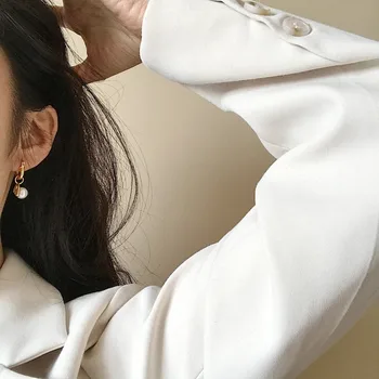 Silvology 925 Sterling Silver U Stila Pērļu Auskari Zelta Gaismas Luksusa 2019 Modes Piliens Auskari Sievietēm Vasarā Rotaslietas