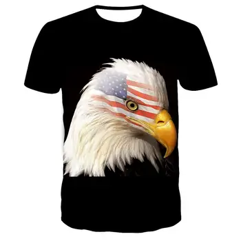 Vasaras 2020. gadam Hots Pārdošana vīriešu Ērglis t krekls 3D Harajuku Streetwear Iespiesti Hip-hop Īss piedurknēm Krekls Lielgabarīta T-krekls XXS-6XL