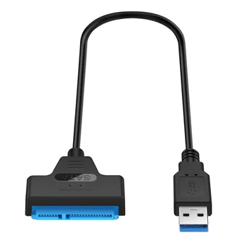 Ārējās Piederumi portatīvie datori SSD disks Galddatoriem 15 Pin Cieto Disku Converter UASP USB 3.0 2.5 SATA Adapter Cable 5 gb / sek