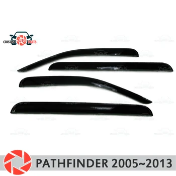 Logu deflektors Nissan Pathfinder 2005~2013 lietus deflektoru netīrumiem aizsardzības auto stils apdare piederumi molding