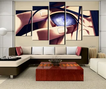 5 Panelis Madara Uchiha Naruto Cuadros Decoracion Gleznu Audekla Sienas Māksla Attēlu, Mājas Apdare, Dzīvojamā Istaba Audekla Apgleznošana