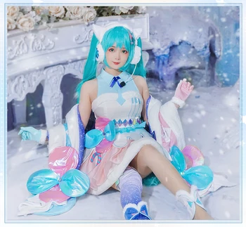 CosplayLove Vocaloid Miku 2020. Gadam Burvju Mirai Tokyo Cosplay Kostīmu Cute Kleitu Par Ziemassvētku Halloween