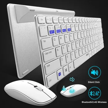 Rapoo 9300M Multi-Mode Bezvadu Tastatūras, Peles Combo,Vienkārši Ieslēdziet Bluetooth & 2.4 G,Pieslēdzas 3 Ierīcēm,Slim Al Sakausējuma Keypadbase