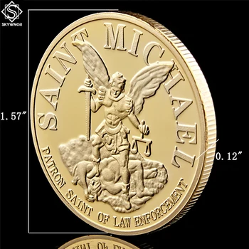 5GAB/Partija, ASV, St Michael Lūgšanu Erceņģelis Zelta/Sudraba Token Kolekcionējamus Monētas, kas ASV Vairumtirdzniecība