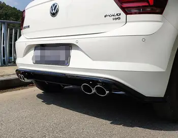 Par Polo Ķermeņa komplekta spoilers 2019-2020 Par Volkswagen Polo ABS Aizmugurējā lūpu aizmugurējais spoileris priekšējā Bufera Difuzoru Bamperi Aizsargs
