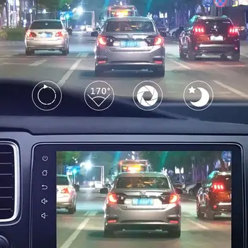 Mini Auto DVR Auto Reģistrators ADAS funkcijas 170 Grādu Dash Cam Automašīnas, Kravas automašīnas Braukšanas Ieraksti Dash Fotokameras Videokameras Nakts Redzamības 360°