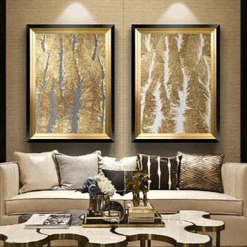 Audekls Gleznas Izdrukas Sienas, Mākslas Plakāti Apdare Minimālisma Anotācija Zelta Modeli Gleznas Dzīvojamā Istaba Mājas Sienas Māksla