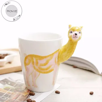 HOMIE jauki Dzīvnieku Keramikas Kafijas Krūze Liela Jauda, 360ml Dzīvnieku Krūzes radošo Drinkware Kafijas Tējas Tases Jaunums Dāvanas piens