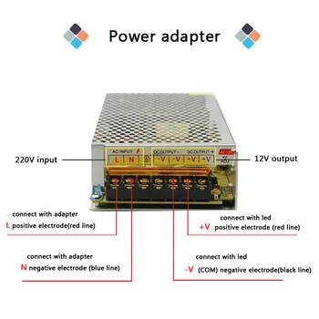 Apgaismojums transformatoru 220v 12vPower Piegādes Adapteris 1.A 2.A 3.A, 5.A 6.5 A 10A 15A 20A 25A 30A 33A LED Draiveri LED Lentes