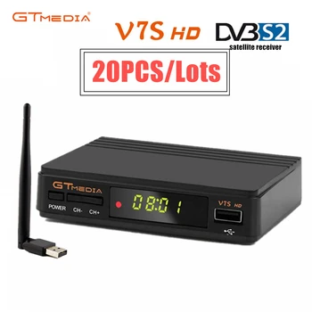 20PCS 1080P Digitālā GTmedia V7S HD Uztvērēju ar USB WIFI DVB-S2 Satelīta Uztvērējs