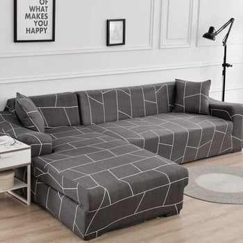Dīvāna pārsegs frekvencēs dīvāns vāks dzīvojamā istaba L formas dīvāns elasticgeometric iespiesti (nepieciešams iegādāties 2 gabalus kopā)